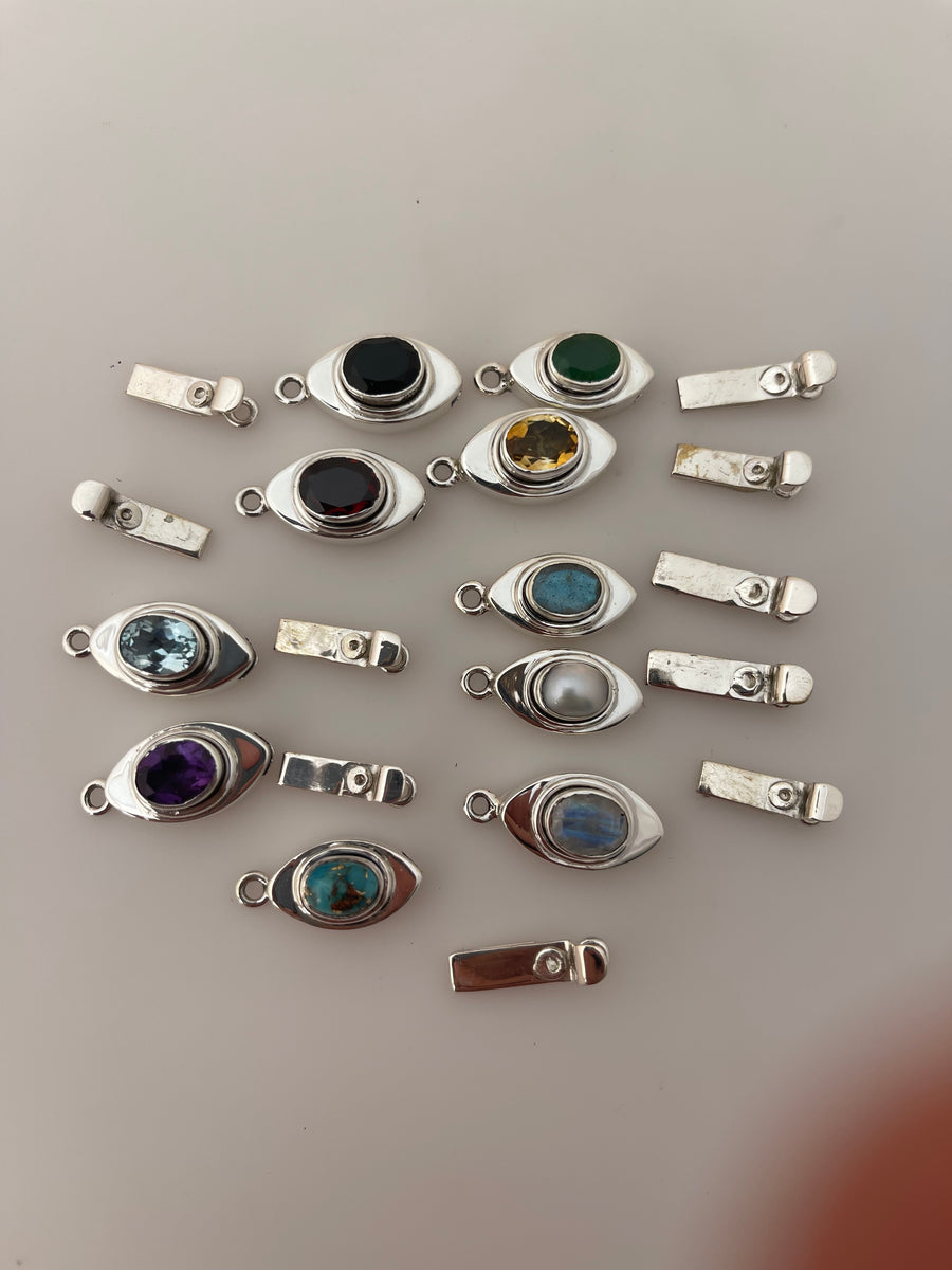 Sterling Silver Clasp and High Quality Natural Gemstone of your