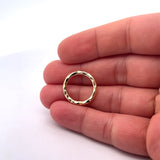 A Pack of Copper,Brass and Gunmetal Hammered Hoops  Rings, E-coated, Brushed Finish, Handmade Rings/Circles Available 7 size and three color