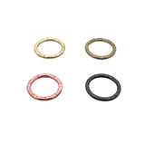 A Pack of Copper,Brass and Gunmetal Hammered Hoops  Rings, E-coated, Brushed Finish, Handmade Rings/Circles Available 7 size and three color