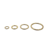 A Pack of Copper,Brass and Gunmetal Hammered Hoops  Rings, E-coated, Brushed Finish, Handmade Rings/Circles Available 7 size and three color