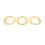 2 Hole Oval Shape Connector | 10 Pcs. Per Pack |  Gold Finish & Silver Plated | Anti Tarnish Finish | Brushed Finish | Size: 35mmX27mm | Purity Beads |