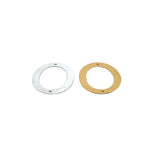 2 Hole Oval Shape Connector | 10 Pcs. Per Pack |  Gold Finish & Silver Plated | Anti Tarnish Finish | Brushed Finish | Size: 35mmX27mm | Purity Beads |