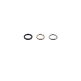 A Pack Of Open Jump Rings in 3 Colors AND 6 Sizes: (Gold Finish, Silver Plated And Gunmetal Plated) Open Jump Rings, E-coated.