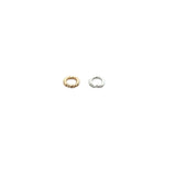 Oval Shape Twisted Rings | About 125 Pcs. | Gold Finish and Silver Plated | Closed Rings | Decorated | Size: 6mmX7mm .