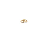 Oval Shape Twisted Rings | About 125 Pcs. | Gold Finish and Silver Plated | Closed Rings | Decorated | Size: 6mmX7mm .