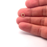 Oval Shape Twisted Rings | About 125 Pcs. | Gold Finish and Silver Plated | Closed Rings | Decorated | Size: 6mmX7mm .