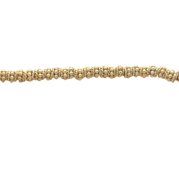 1 Strand of Decorative Gold Spacer ,Gold Finish and Silver Plated Bead, E-coated Beads Size :5mm and 6mm