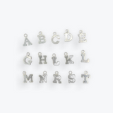 Letter Charms | 925 Sterling Silver Block Letter Charms | A to Z Letter Charms (0.5mm Thick)