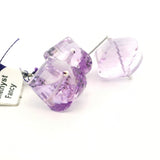 Faceted Light Purple Amethyst Cushion Beads – Natural Amethyst Gemstone Beads for Jewelry Making (3 Beads)