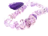 Amethyst Faceted Nugget Beads – Graduated 8–16 mm – Natural Purple Quartz Statement Beads