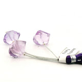 Title: Faceted Light Purple Amethyst Cushion Beads – Natural Amethyst Gemstone Beads for Jewelry Making