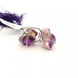 Faceted Purple Amethyst Cube Beads Strand – Natural Amethyst Gemstone Beads for Jewelry Making (4 Beads)