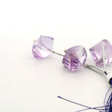 Faceted Light Purple Amethyst Cube Beads – Natural Amethyst Gemstone Beads for Jewelry Making (3 Beads)