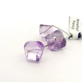 Faceted Light Purple Amethyst Cube Beads – Natural Amethyst Gemstone Beads for Jewelry Making (3 Beads)