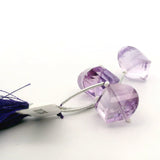 Faceted Light Purple Amethyst Cube Beads – Natural Amethyst Gemstone Beads for Jewelry Making (3 Beads)