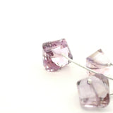 Faceted Light Purple Amethyst Cushion Beads 10–12mm – Natural Amethyst Gemstone Beads for Jewelry Making (3 Beads)