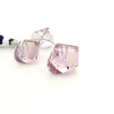 Faceted Light Purple Amethyst Cushion Beads 10–12mm – Natural Amethyst Gemstone Beads for Jewelry Making (3 Beads)