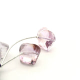 Faceted Light Purple Amethyst Cushion Beads 10–12mm – Natural Amethyst Gemstone Beads for Jewelry Making (3 Beads)