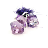 Faceted Purple Amethyst Cushion Beads – Natural Amethyst Gemstone Beads for Jewelry Making (3 Beads)