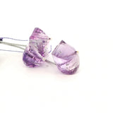Faceted Purple Amethyst Cushion Beads – Natural Amethyst Gemstone Beads for Jewelry Making (3 Beads)
