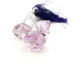 Faceted Light Purple Amethyst Fancy Beads – Natural Amethyst Gemstone Beads for Jewelry Making (3 Beads)