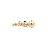 Simple Circular Round Beads, 8Pcs. to 125Pcs, Sizes: 2mm, 2.5mm, 3mm, 4mm, 5mm, 6mm, 14k Gold Filled, Hole Size - 0.8 - 1.5mm.