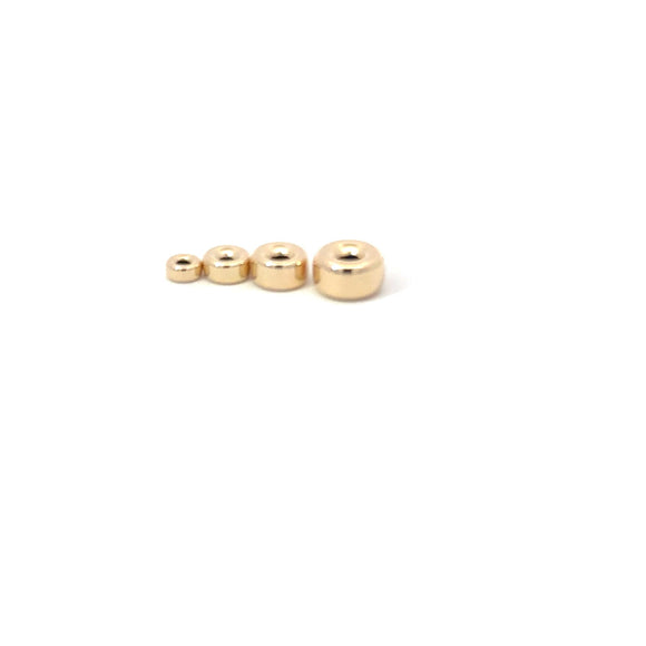 14K Real Gold Filled Rondelle Beads | Smooth Bead/Spacers | Available in Four Sizes: 3.2mm,4.0mm,5.3mm,6.0mm | 8Pcs To 40Pcs. Per Pack |