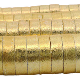 Brushed Finish Gold Drum  Round Rondell Cylinder Bead Four Size Available :,4mX8mX4mmX10m,4mx12m,4mX14m