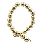 1 Strand of Brushed Finish Fancy Shiny Round Gold Finish And Silver Plated Beads , E-coated Beads. Bead Size is: 10mm NO-83