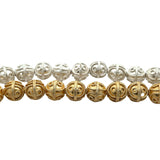 1 Strand of Decorative Beads, Gold Finish And Silver Plated, Brushed Finish, e-coated (about 12 Beads) Size: 16mm.