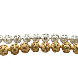 Decorative Beads, Gold Finish And Silver Plated, Brushed Finish, e-coated (about 12 Beads) | Purity Beads