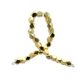 One Strand of Brass Nuggets, Brushed Finish, Choice of 3 Colors (Gold Finish, Silver, Gunmetal) AND 5 Sizes: 2, 2.5, 4, 5, 6, 7,8mm. | Purity Beads