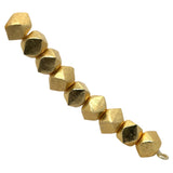 1 Strand of Brushed Gold Finish Silver Plated Faceted Nuggets  Beads, E-coated Beads,we offer two Color Finish And Silver Plated  Four Sizes