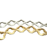 Double Quatrefoils, Clover (Gold Finished/Silver Plated) | Purity Beads