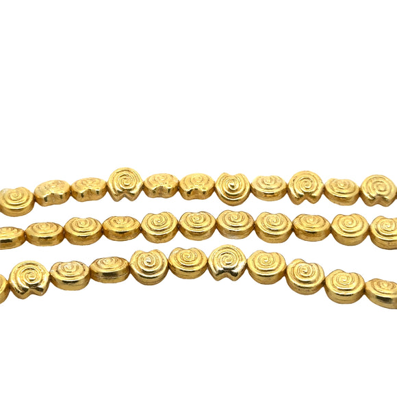 1 Strand of Decorative, designer  Spacer beads, Oxidized Silver Plated OR Shiny Gold Finish, E-coated, Size: 9mm, #NO-35