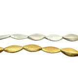 Spacer Beads Brushed Gold Finish or Sterling Silver Plated Spacer Beads, E-coated Beads.