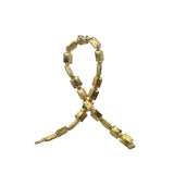 1 Strand of Brushed Finish Fancy  Gold Finish And Silver Plated  Beads , E-coated Beads. Bead Size is: 9mmX10mm