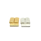 Puffed  Beads, Gold finish And Silver Plated Brushed Finish, e-coated (Rectangular Beads) | Purity Beads