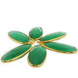 Oval Green Onyx Bezel – One Loop, 925 Sterling Silver or Gold Plated Over Silver, 1 Pcs Available TwoSizes:13mmx30mm,10mmX24,1Pcs