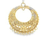 4 Pcs. Gold Finish Pendent /Charm  E-coated, Copper Finding Size:38mmX33mm #CD16BMGO