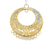4 Pcs. Gold Finish Pendent /Charm  E-coated, Copper Finding Size:38mmX33mm #CD16BMGO