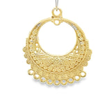 4 Pcs. Gold Finish Pendent /Charm  E-coated, Copper Finding Size:37mmX30mm #CD8BMGO