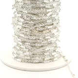 Sterling Silver Chain, 925 Sterling cable chain with crimped D/C tube size: 1.8mm | 1 Foot