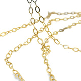 Gold Plated Brass Flat Chain | Flat Brass Chain Electroplated and Gold Plated | Size: 3.5mmX5.3mm |  1 Foot