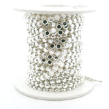 1 foot of Sterling Silver Chain Flat disc diamond cut chain Available two Size .