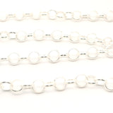 925 Sterling Silver Chain, Round Rollo half wire Chain | Size: 5.1mm | 1 Foot