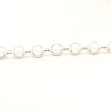 925 Sterling Silver Chain, Round Rollo half wire Chain | Size: 5.1mm | 1 Foot