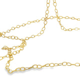 Gold Plated Brass Chains | Oval Cable Chain | Light Yellow Gold Electroplated | Designers Chains |  1 Foot