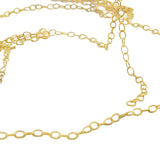 Gold Plated Brass Chains | Oval Cable Chain | Light Yellow Gold Electroplated | Designers Chains |  1 Foot