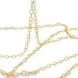 Gold Plated Brass Chains | Oval Cable Chain | Light Yellow Gold Electroplated | Designers Chains |  1 Foot